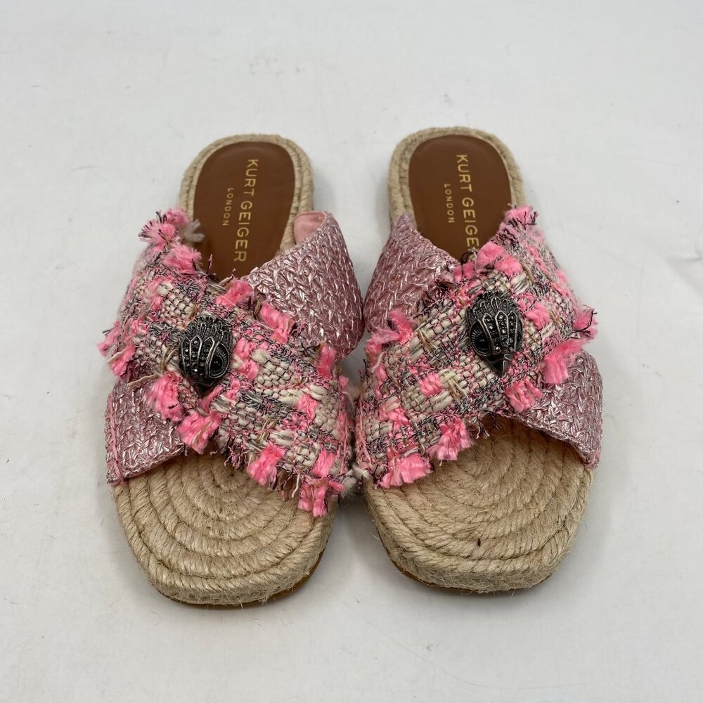 Kurt Geiger Pink Almond Toe Synthetic Sandals | Size 7 - Picture 2 of 6